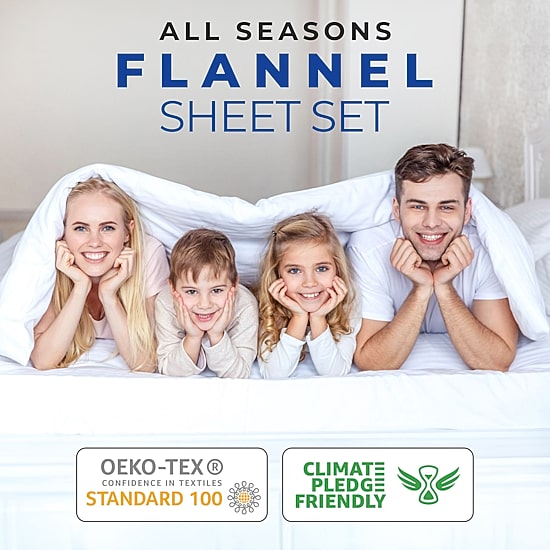 SUPERIOR® Plaid Cotton Flannel Rustic Warm Deep Pocket Sheet Set