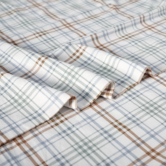 SUPERIOR® Plaid Cotton Flannel Rustic Warm Deep Pocket Sheet Set