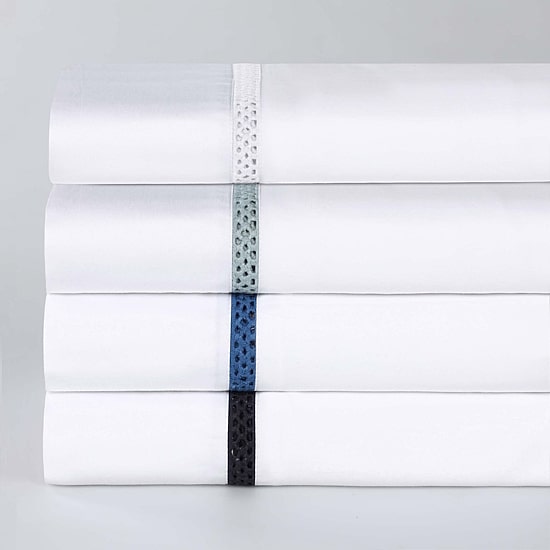 SUPERIOR® Riverton Cotton Cross Stitch Embroidery 320tc Deep Pocket Sheet Set