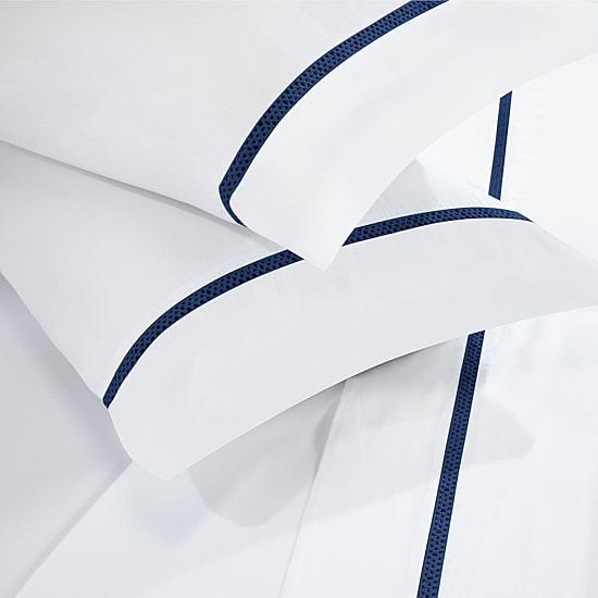 SUPERIOR® Riverton Cotton Cross Stitch Embroidery 320tc Deep Pocket Sheet Set