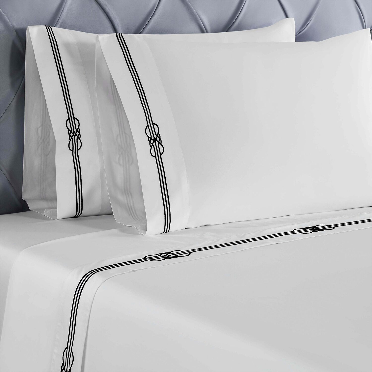 SUPERIOR® Moonlawn Cotton Elegant Embroidery 320tc Deep Pocket Sheet Set