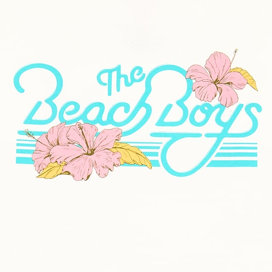 Beach Boys Baby Tee Womens Juniors Crew Neck Short Sleeve Fitted Graphic T-Shirt