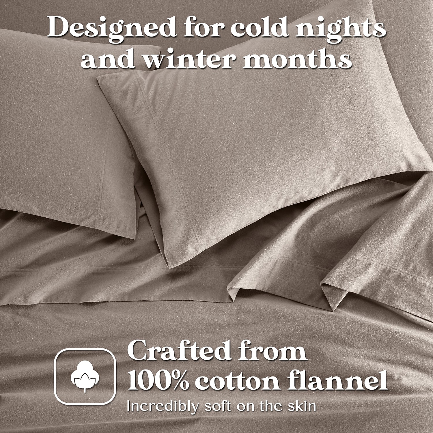 SUPERIOR® Rome Cotton Flannel Solid Warm Pillowcase