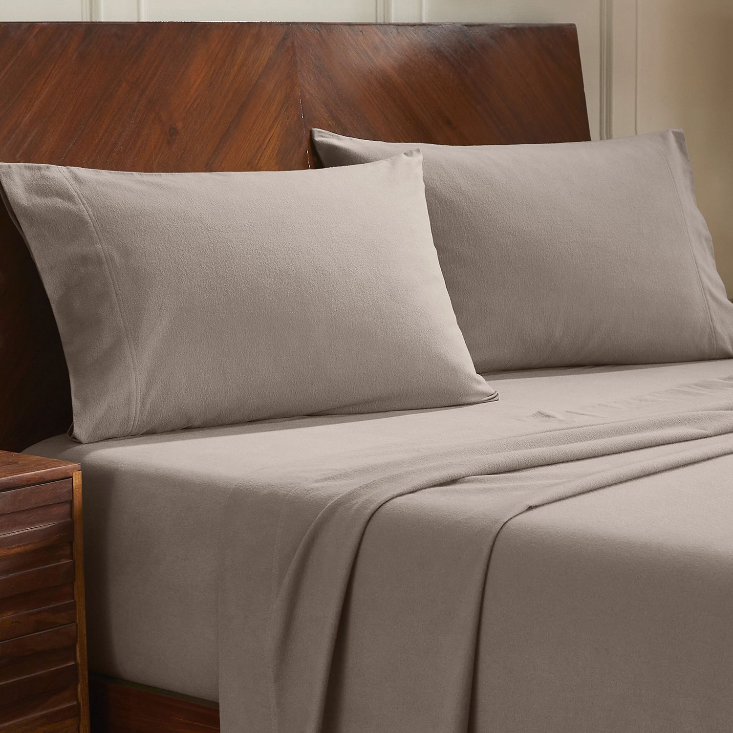 SUPERIOR® Rome Cotton Flannel Solid Warm Pillowcase