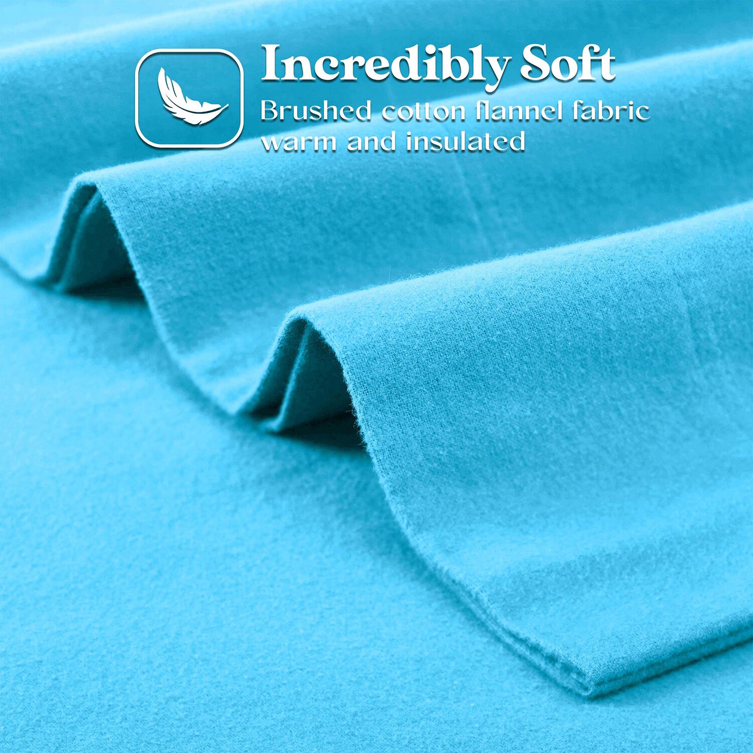 SUPERIOR® Solid Cotton Flannel Heavyweight Warm Pillowcase