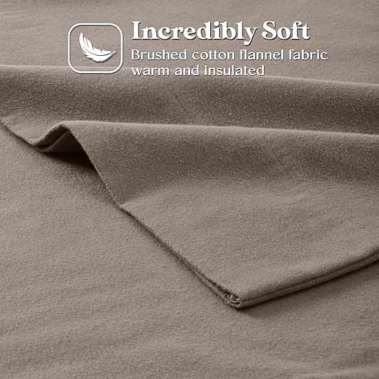 SUPERIOR® Rome Cotton Flannel Solid Warm Deep Pocket Sheet Set
