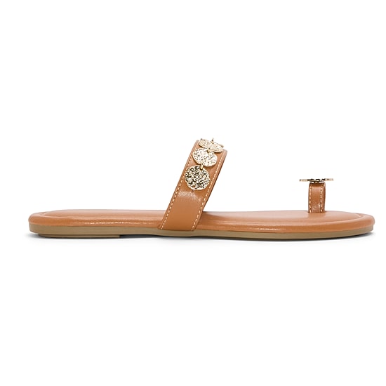 MIA girl Womens Neutrals Slide Sandals