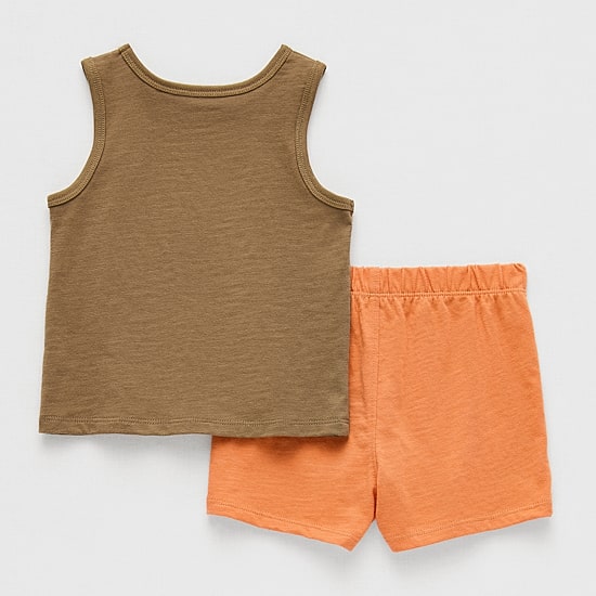 Okie Dokie Baby Boys Jersey 2-pc. Short Set
