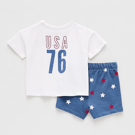 Okie Dokie Baby Boys French Terry Short Set