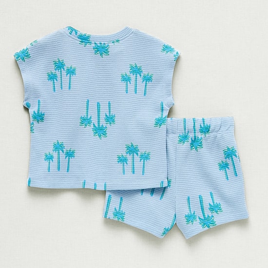 Okie Dokie Baby Boys Waffle 2-pc. Short Set