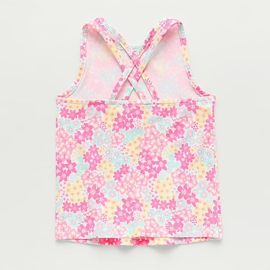 Okie Dokie Toddler & Little Girls Crew Neck Sleeveless Tank Top