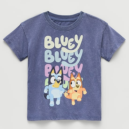Toddler Unisex Crew Neck Short Sleeve Regular Fit Bluey Graphic T-Shirt