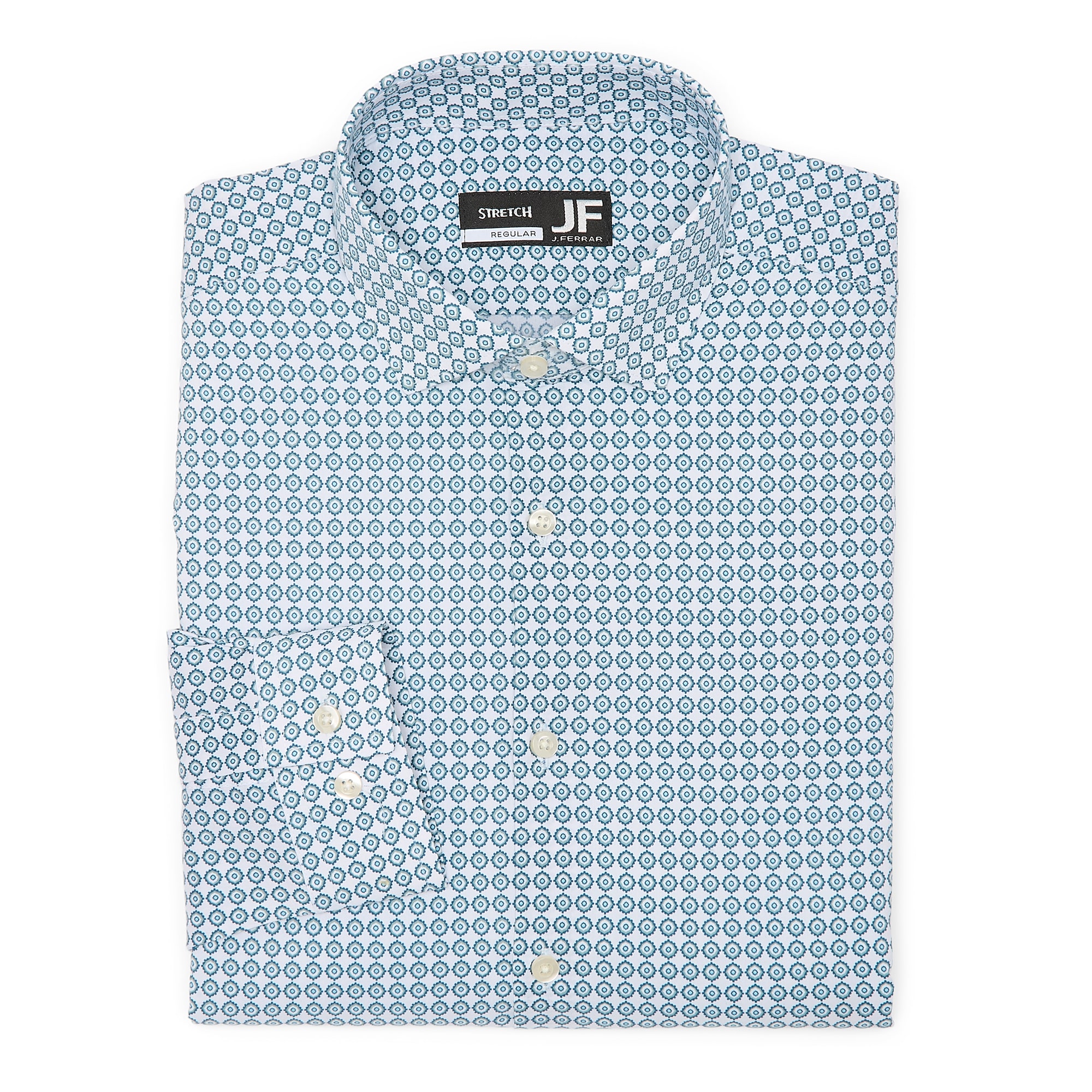 J. Ferrar Ultra Comfort Mens Regular Fit STRETCH FABRIC Wrinkle Free Long Sleeve Dress Shirt