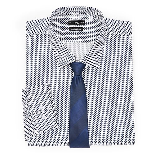 Shaquille O'neal Xlg Mens Regular Fit Long Sleeve Dress Shirt In Blue