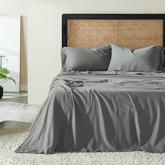 SUPERIOR® Orion Linen Garment Washed Soft Deep Pocket Sheet Set