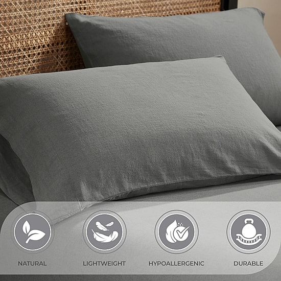 SUPERIOR® Orion Linen Garment Washed Soft Deep Pocket Sheet Set