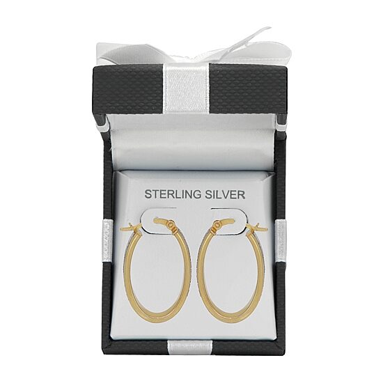 Womens 14K Gold Over Silver 27mm Round Hoop Earrings