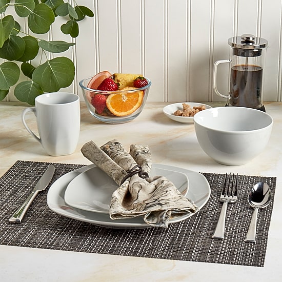 Tabletops Gallery® Logan 16-pc. Ceramic Dinnerware Set