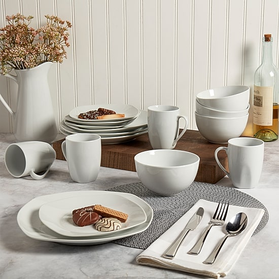 Tabletops Gallery® Logan 16-pc. Ceramic Dinnerware Set