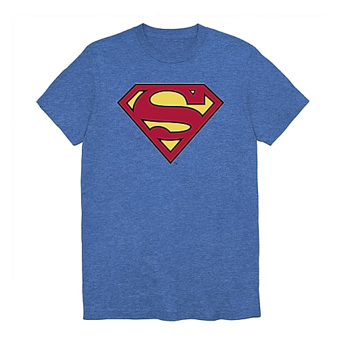 Mens Crew Neck Short Sleeve Regular Fit DC Comics Superman Graphic T-Shirt, Xx-large, Blue