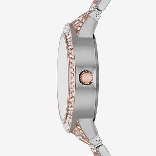 Geneva Ladies Womens Crystal Accent Two Tone Bracelet Watch Fmdjm278