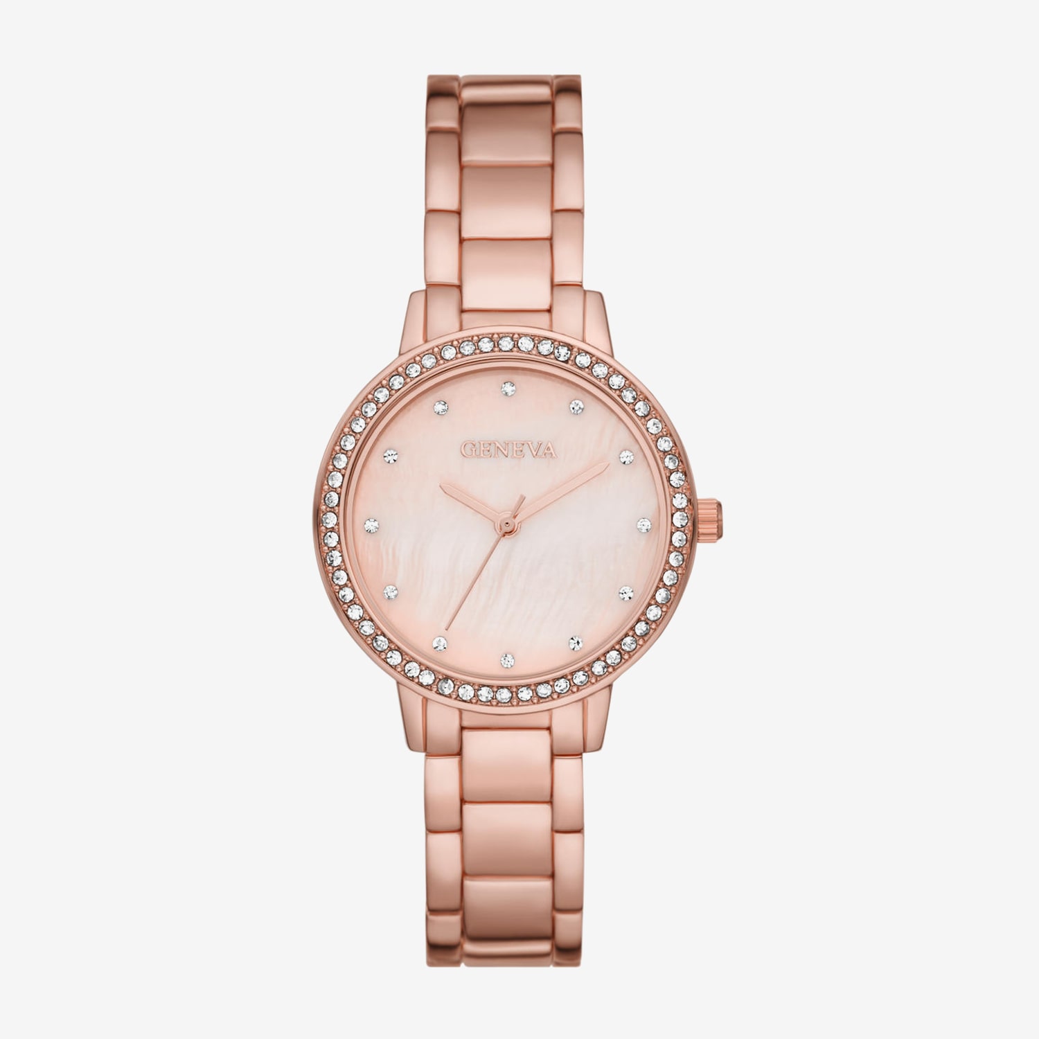 Geneva Ladies Womens Crystal Accent Rose Goldtone Bracelet Watch Fmdjm281