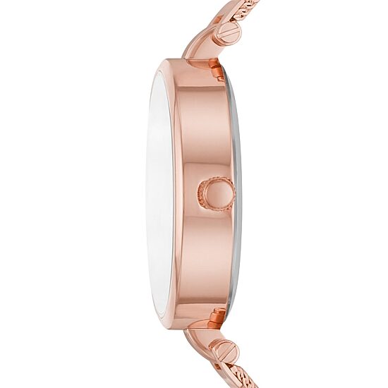Geneva Womens Crystal Accent Rose Goldtone Stainless Steel Bracelet Watch Fmdjset076