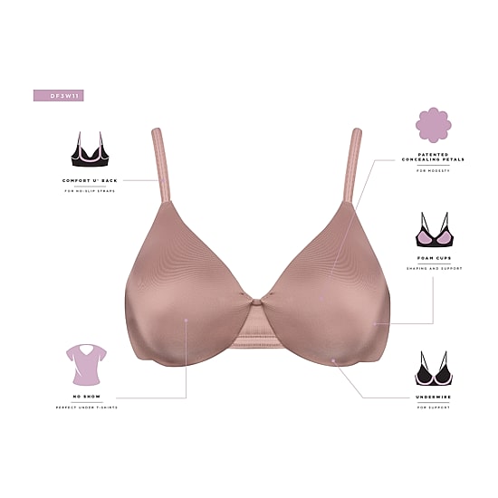 Bali One Smooth U® Smoothing & Concealing Full Coverage Underwire Full Coverage Bra 3w11