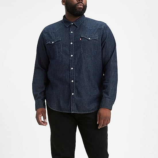 Levi's® Big and Tall Mens Long Sleeve Western Shirt