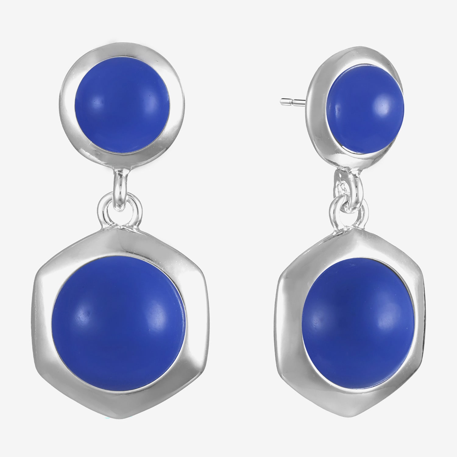 Liz Claiborne Hexagon Womens Hypoallergenic Drop Earrings