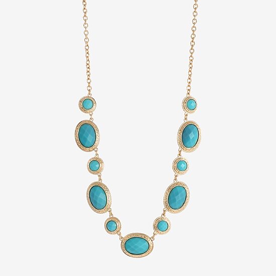 Monet Jewelry Gold Tone Womens 17 Inch Collar Necklace