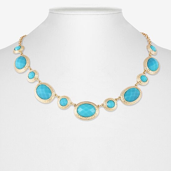 Monet Jewelry Gold Tone Womens 17 Inch Collar Necklace