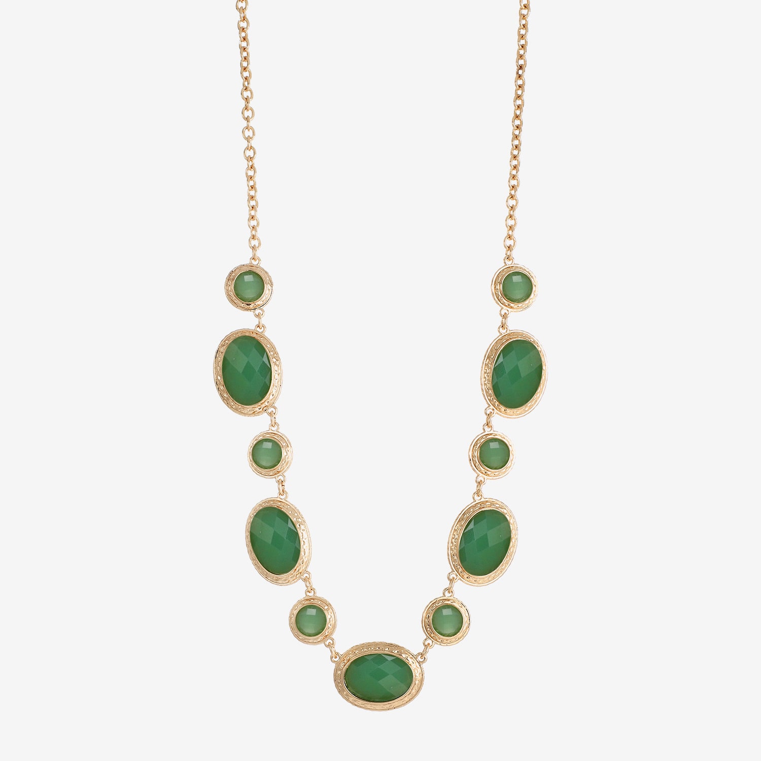 Monet Jewelry Gold Tone Womens 17 Inch Collar Necklace