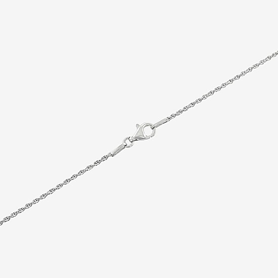 Womens Enhanced Blue Turquoise Sterling Silver Round 18 Inch Pendant Necklace