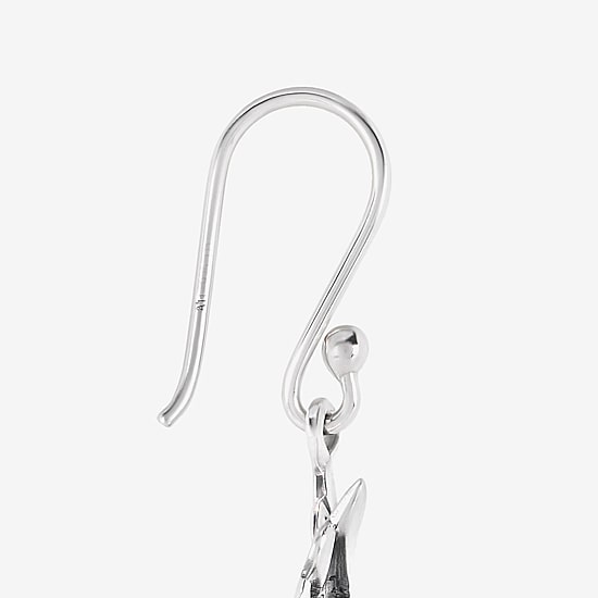 Bali Inspired Hummingbird Womens Gray Abalone Sterling Silver Drop Earrings