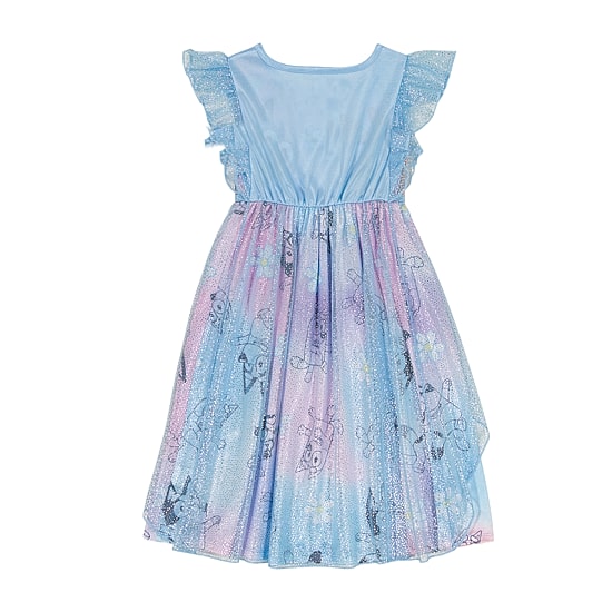 Toddler Girls Satin Short Sleeve Crew Neck Bluey Nightgown