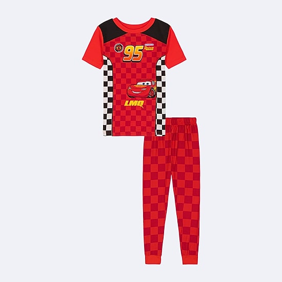 Disney Collection Boys Cars Crew Neck Short Sleeve 2-pc. Pajama Set