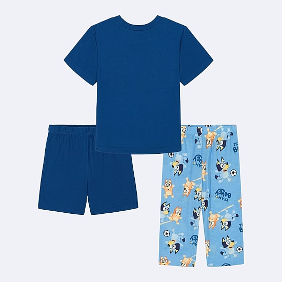 Toddler Boys Bluey Crew Neck Short Sleeve 3-pc. Pajama Set