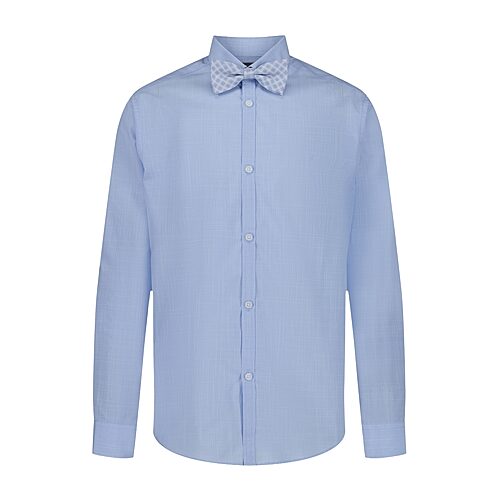 Van Heusen Little & Big Kid Boys Stretch Fabric Long Sleeve Point Collar Shirt + Tie Set, Xx-small (4-5), Blue