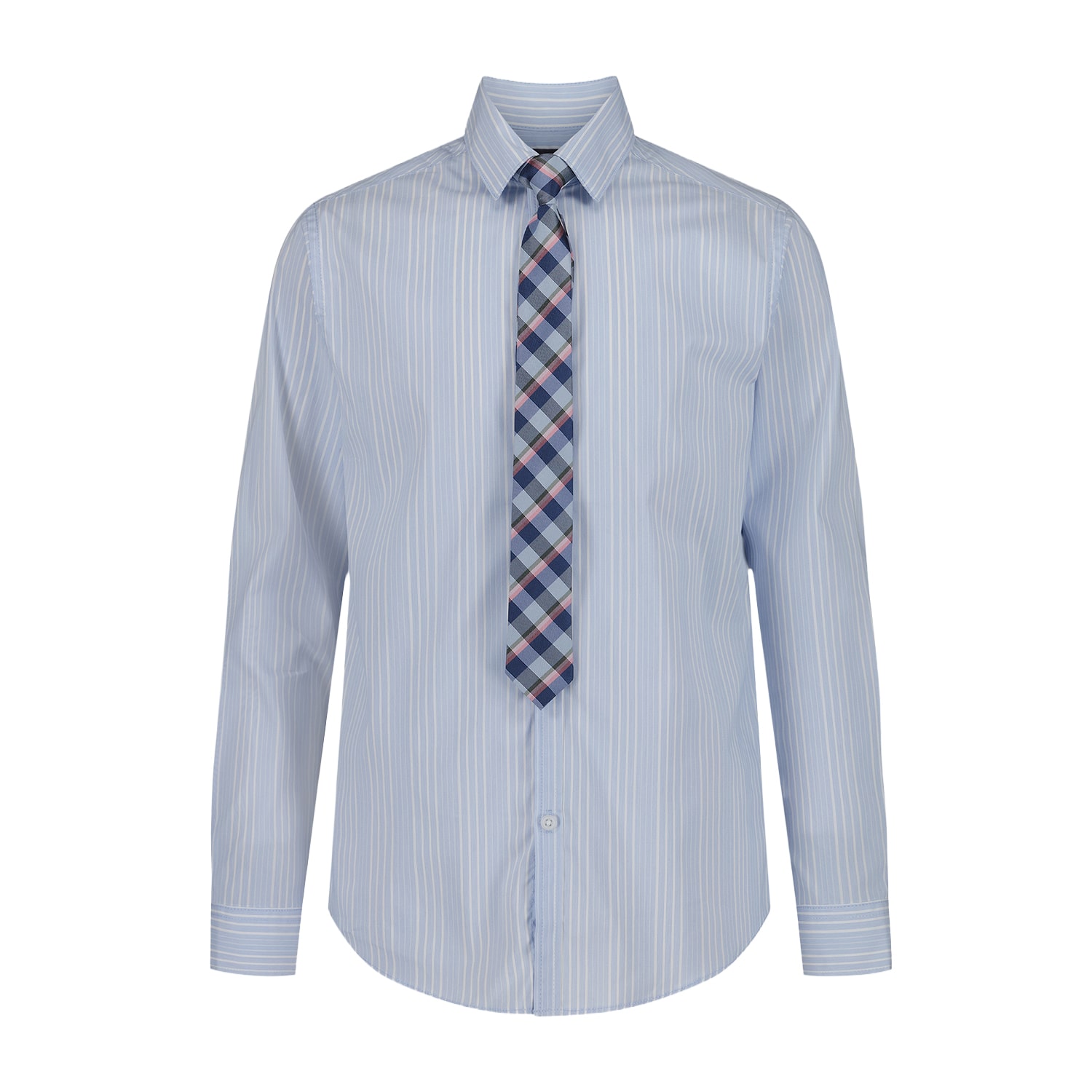 Van Heusen Little & Big Kid Boys STRETCH FABRIC Long Sleeve Point Collar Shirt + Tie Set