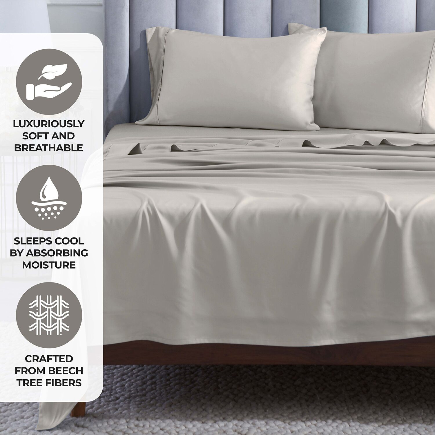 SUPERIOR® Beechwood Modal Premium Cooling 400tc Pillowcase