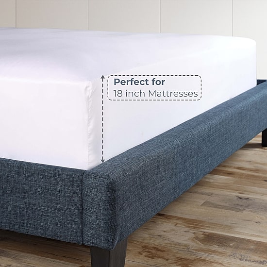 SUPERIOR® Gina Organic Percale Crisp Breathable 300tc Deep Pocket Sheet Set