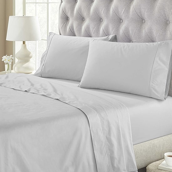 SUPERIOR® Gina Organic Percale Crisp Breathable 300tc Deep Pocket Sheet Set