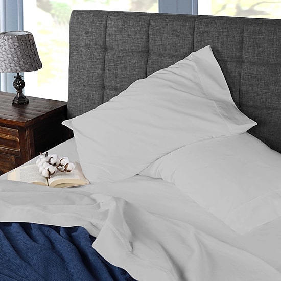SUPERIOR® Gina Organic Percale Crisp Breathable 300tc Deep Pocket Sheet Set