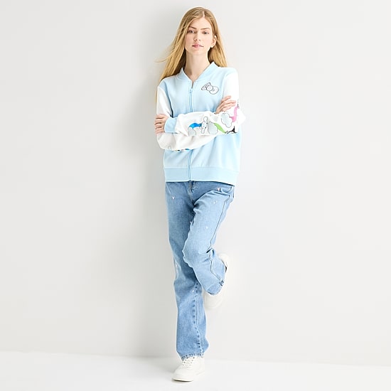 Hello Kitty® And Friends X The Powerpuff Girls™ Womens Juniors Fleece Midweight Bomber Jacket