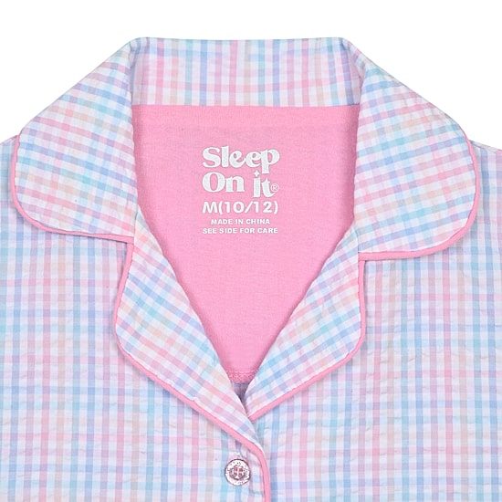 Sleep On It Little & Big Kid Girls Short Sleeve 2-pc. Pajama Set