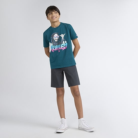 Hurley Big Kid Boys Crew Neck Short Sleeve Regular Fit Graphic T-Shirt