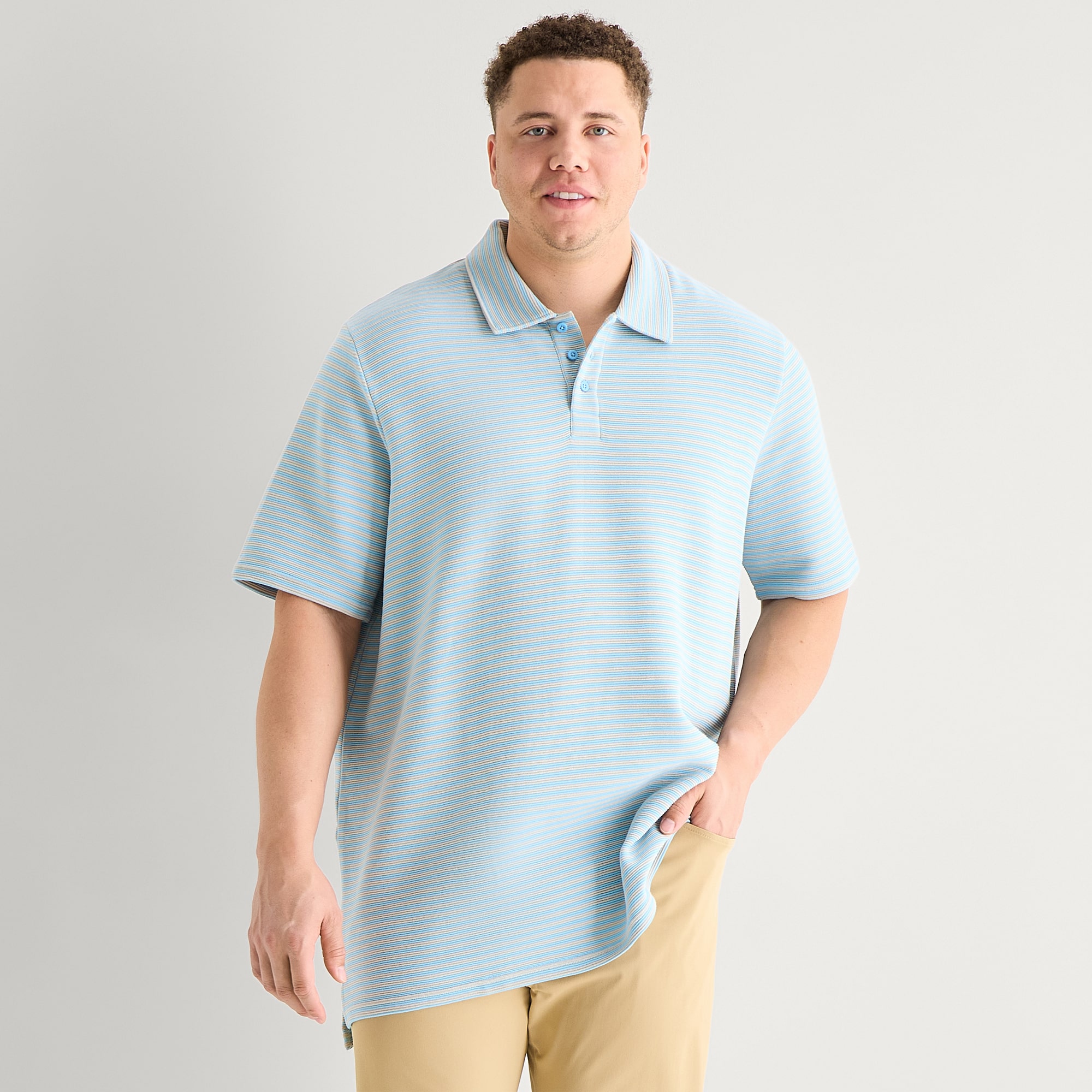 Stylus Big and Tall Mens Regular Fit Short Sleeve Polo Shirt