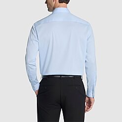 van heusen fitted dress shirts wrinkle free Classic Fit Ultra Wrinkle-Free Stretch Dress Shirt | Blue