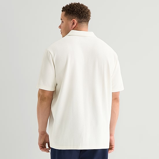J. Ferrar Johnny Collar Big and Tall Mens Regular Fit Short Sleeve Polo Shirt